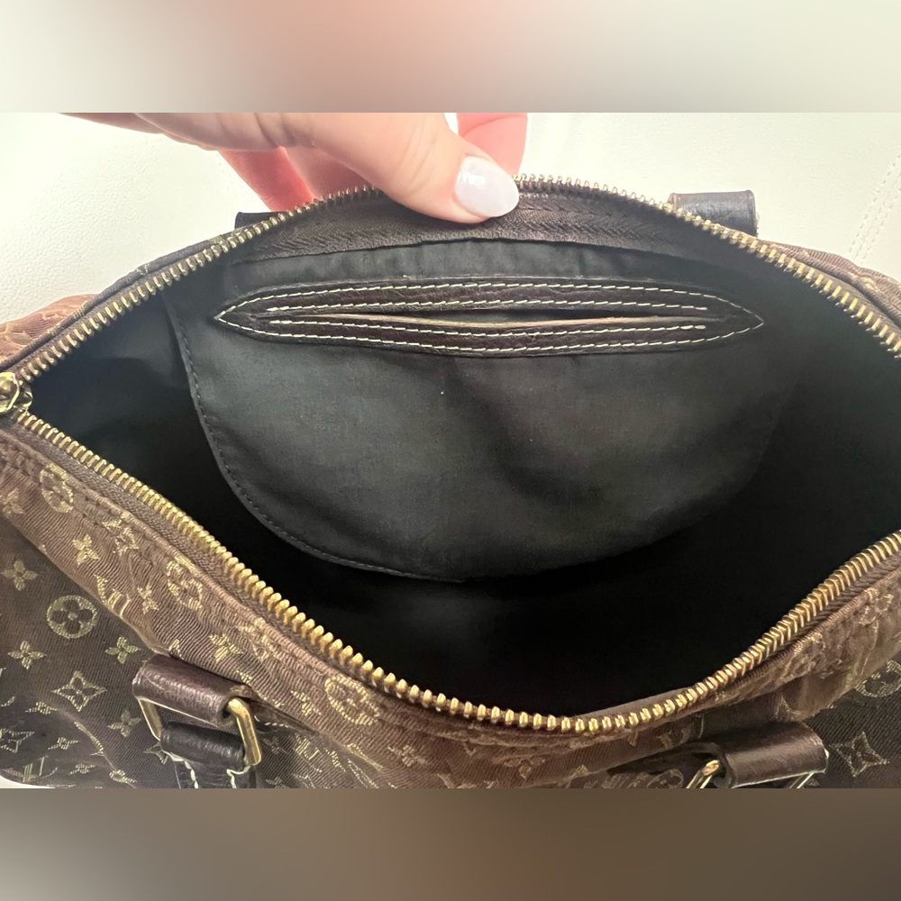 Louis Vuitton Brown Mini Lin Monogram Speedy - Picture 7 of 10